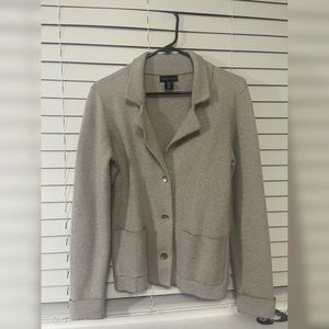 Oatmeal Colored Knit Blazer